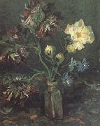 Vincent Van Gogh Vase with Myosotis and Peonies